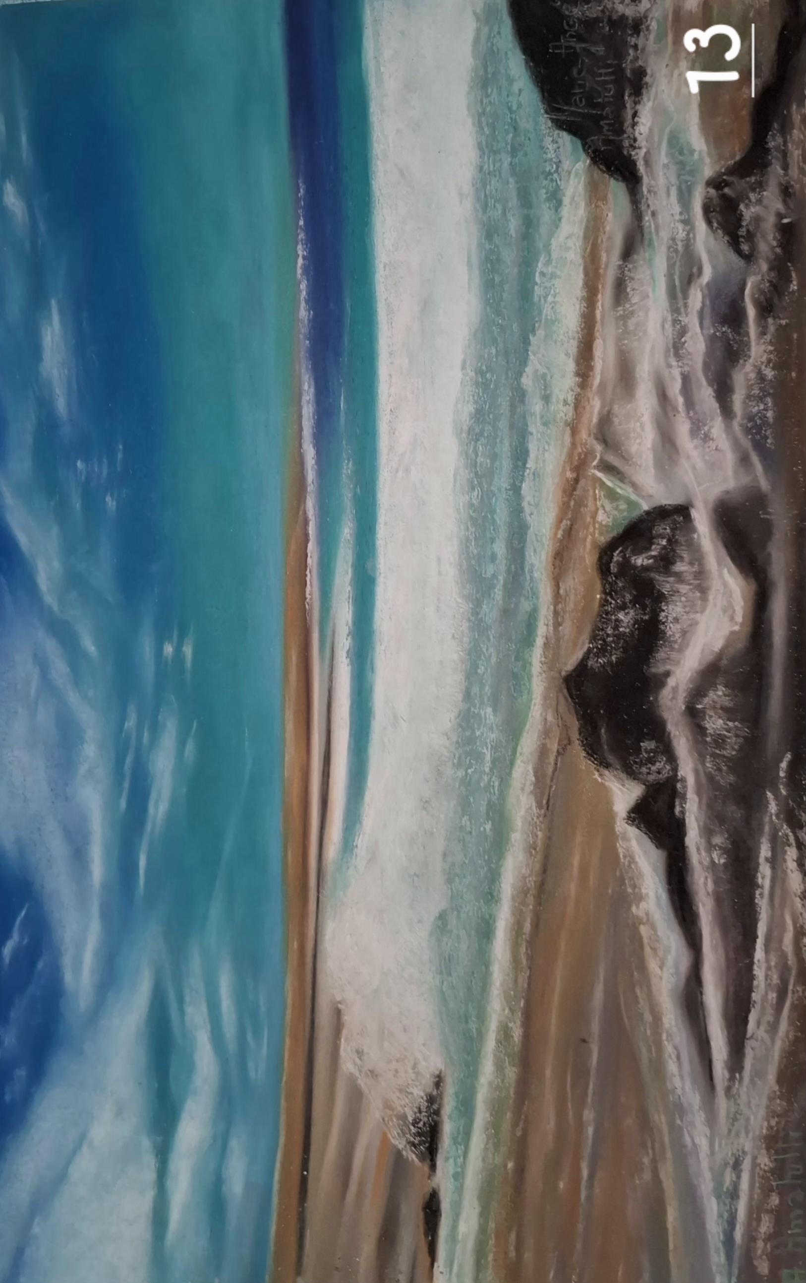 La Vague - Pastel sec 30x47 par Marie-Ange Amatulli